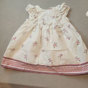 Janie and Jack White Floral Dress Size 12-18 months